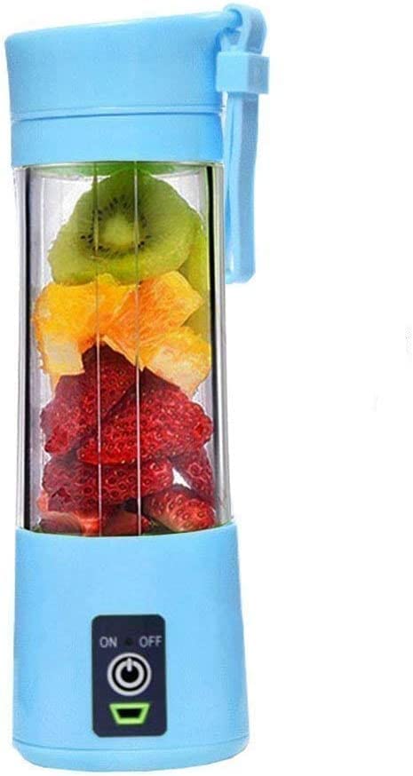 Portable USB Rechargeable Blender Juicer Cup – Mini Smoothie Maker for Fruits, Vegetables & Ice Crushing, Personal Travel Blender (Random Color)