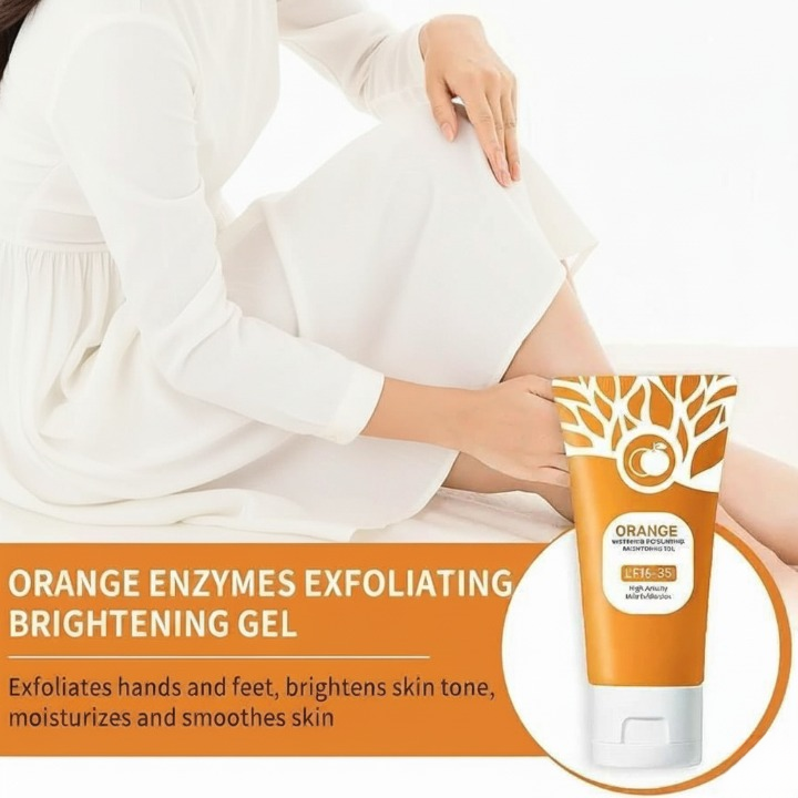 Orange Enzyme Exfoliating Gel – Skin Brightening, Deep Cleansing & Dead Skin Remover (100g)