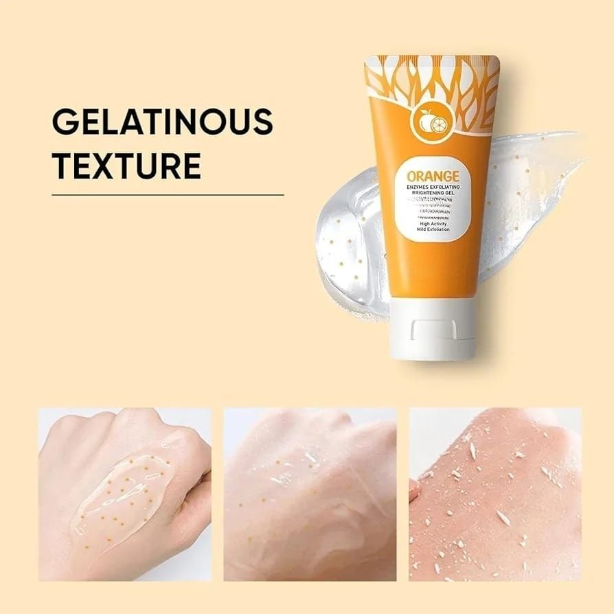 Orange Enzyme Exfoliating Gel – Skin Brightening, Deep Cleansing & Dead Skin Remover (100g)