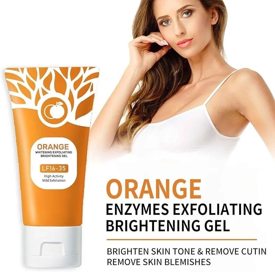 Orange Enzyme Exfoliating Gel – Skin Brightening, Deep Cleansing & Dead Skin Remover (100g)