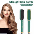 Hair Straightener Iron Brush Straight Hair Comb 2-in-1 Hair Straightener Curling Professional Styling Brush Hair Curler & Straightener For Women (Random Color)